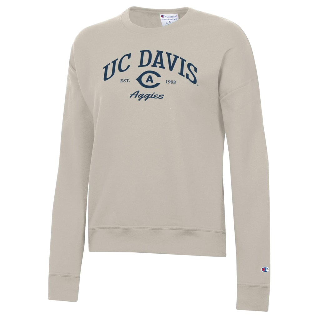  UC Davis Aggies Champion Women's Powerblend Pullover Sweatshirt - Oatmeal